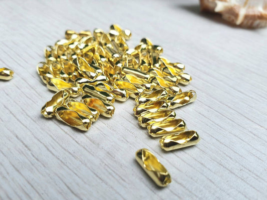 2mm Ball Chain Connector | Raw Brass Findings | Ball Chain Clasp