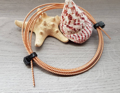 18g Twisted Bronze Wire | Bare Bronze Wire | 5 Ft Lengths | 1.9mm Diameter