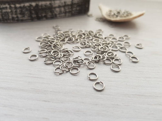 5mm Stainless Steel Jump Rings |  21 Gauge  Wire | Open Jump Rings