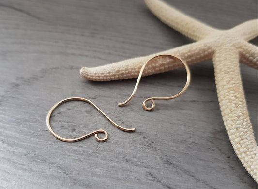 Vega | Round French 14k Gold Filled Ear Wires | Handmade Findings | 1/5/10 Pairs