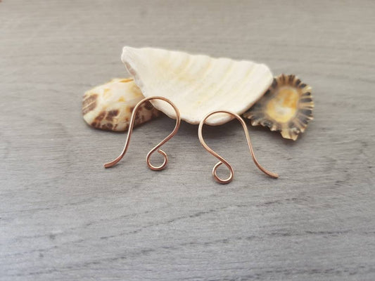 Nova | Mini French Raw Bronze Handmade Ear Hooks | 5/10/20 Pairs