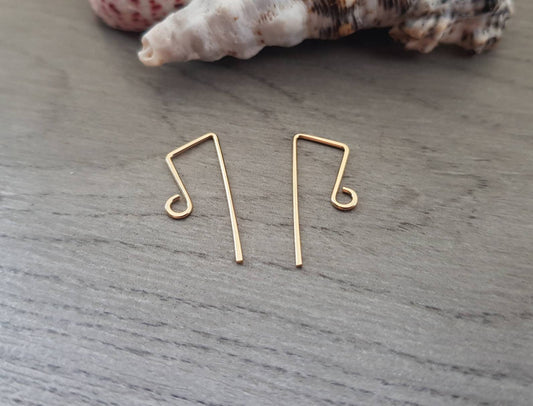 Tauri | 14K Gold Filled Square Handmade Ear Wires | 1/5/10 Pairs
