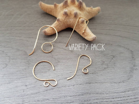 Variety Pack 2 | Handmade 14K Gold Filled Earwires | 4 Pairs