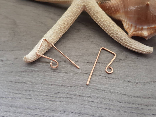 Tauri | 14K Rose Gold Filled Square Handmade Ear Wires | 1/5/10 Pairs