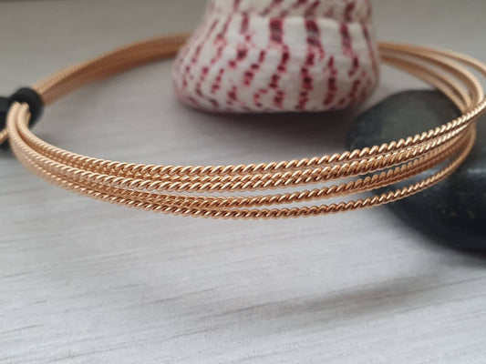21g Twisted Bronze Wire | Bare Dead Soft Wire | 5 Ft Lengths | 1.5mm Diameter