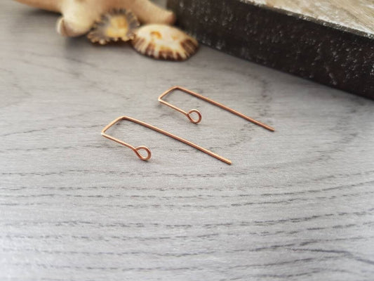 Orion | Raw Bronze Handmade Square Ear Wires | 5/10/20 Pairs