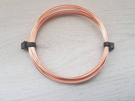 16g (1.25mm) Bare Copper Round Wire | Dead Soft | 3 Metres