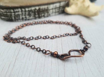 Finished Copper Flat Link Oval Cable Chain | 3.18 x 4.1mm Links