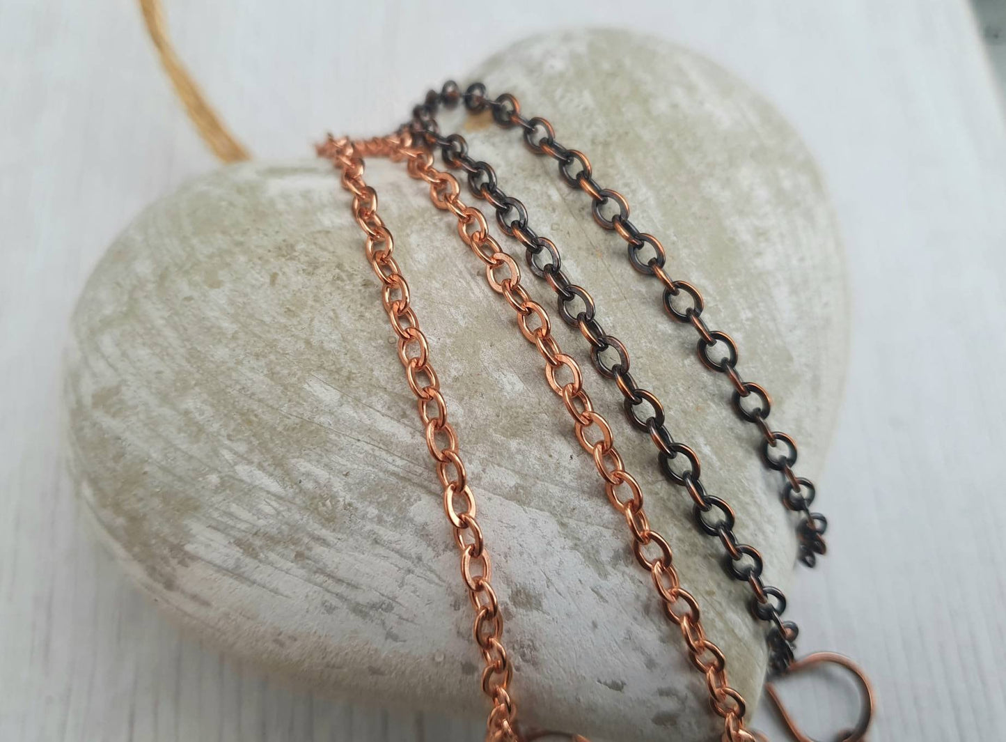 Finished Copper Flat Link Oval Cable Chain | 3.18 x 4.1mm Links