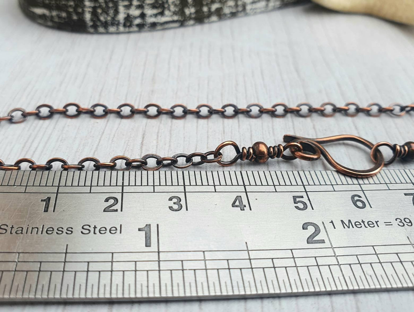 Finished Copper Flat Link Oval Cable Chain | 3.18 x 4.1mm Links