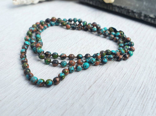 3.2mm EGYPTIAN RUST Patina Copper Ball Chain | Finished Necklace | Choice of Length